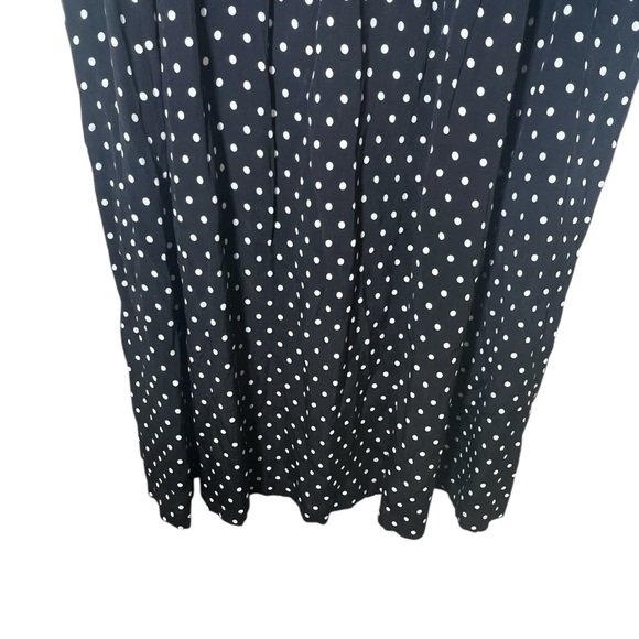 Sezane Black Polka Dot Alicia Middle Dot Midi Skirt NWT US 12 - Picture 7 of 14